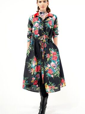 chinese dress ladies Jodifl Abstract Printed Maxi Dress in Blue S main image 0